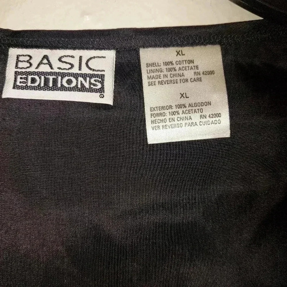 Basic Editions Halloween Fall Cats Vest Button Adult Women's Size XL - Picture 4 of 4